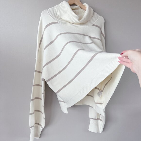 Free People Paulie Stripe Turtleneck Sweater New with tags! Oversized sweater - Picture 4 of 14